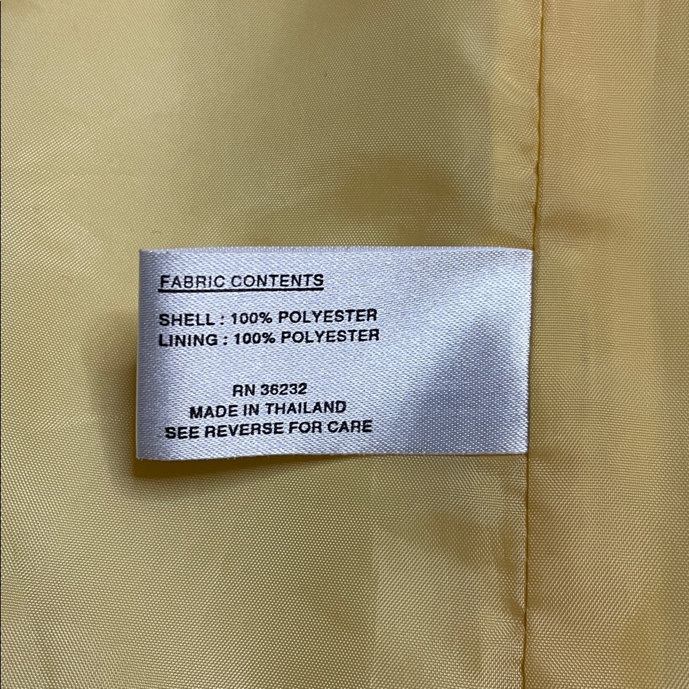 Gallery Light Yellow Hooded Utility Jacket.  Size Medium - Picture 6 of 6